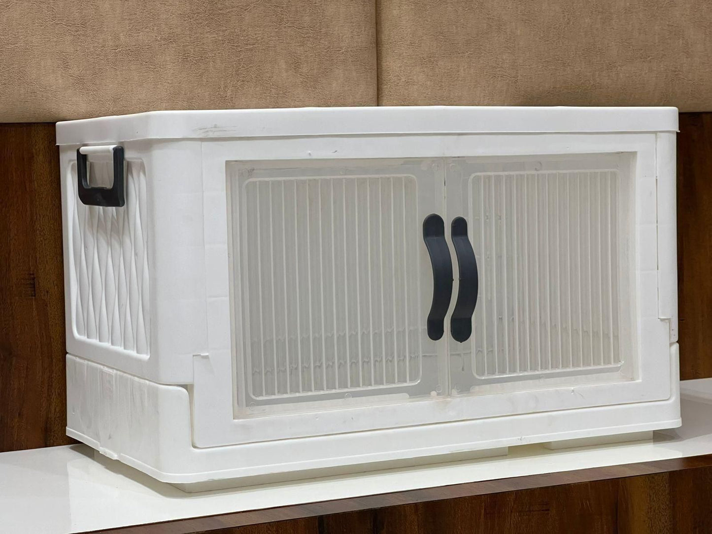 Folding Stackable Storage Organizer Box – Portable & Space-Saving Design