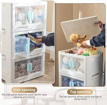 Folding Stackable Storage Organizer Box – Portable & Space-Saving Design